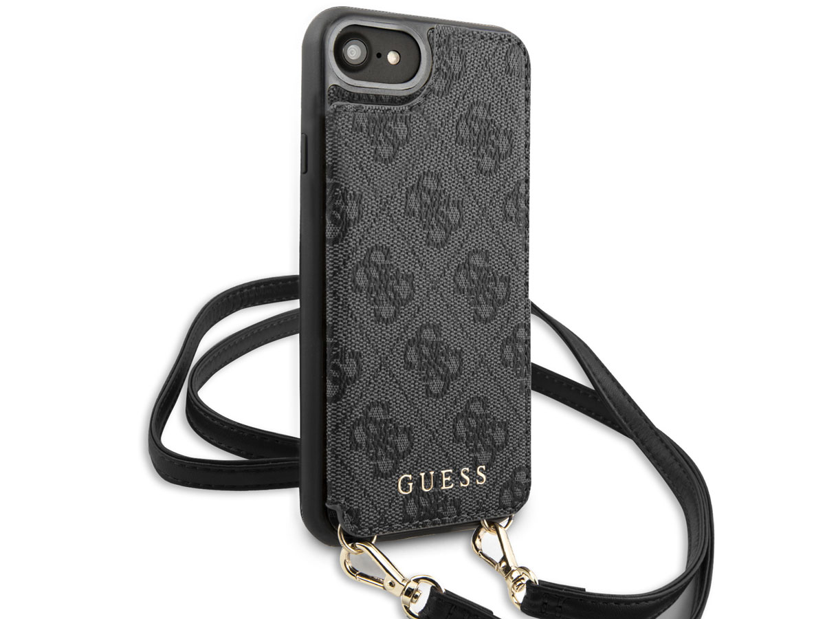 Guess 4G Crossbody Case Grijs - iPhone SE / 8 / 7 / 6(s) hoesje