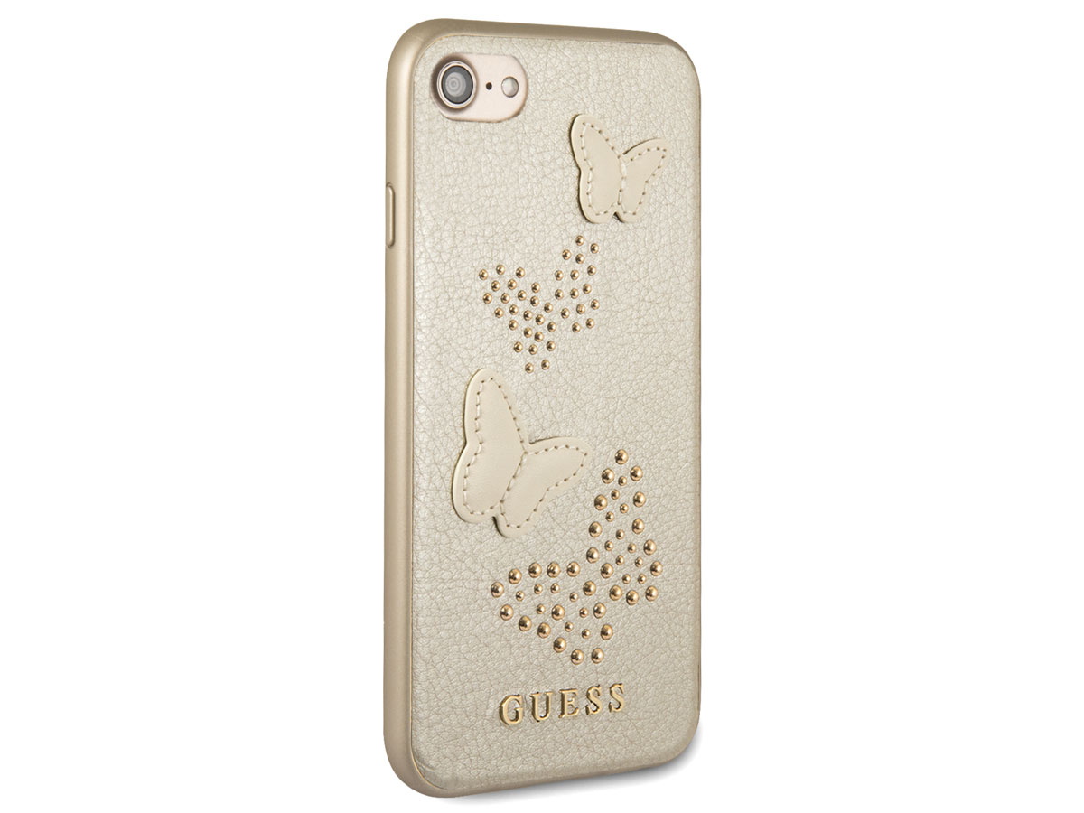 Guess Butterfly Studs Case Goud - iPhone SE / 8 / 7 / 6(s) hoesje