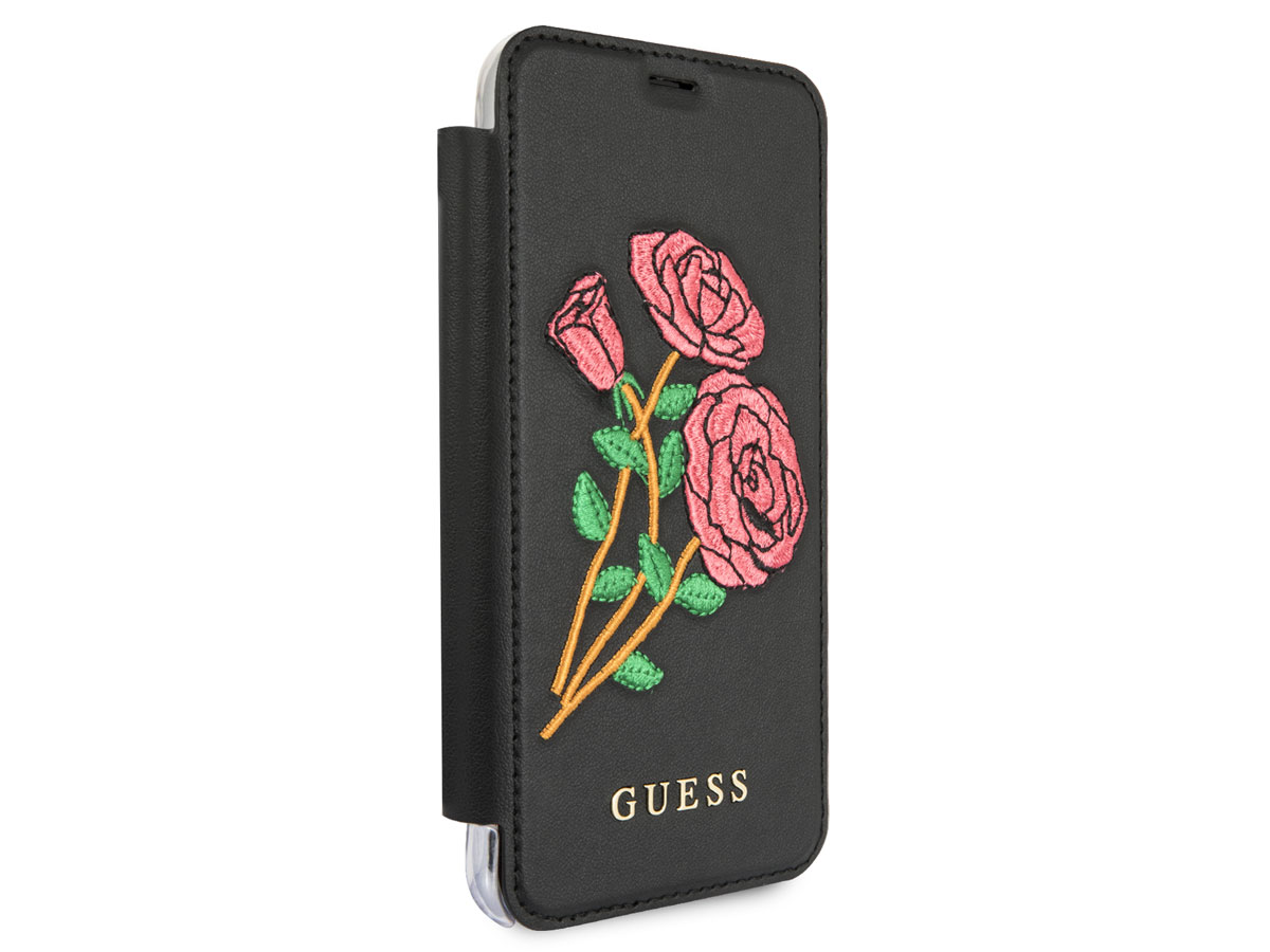 Guess Embroidered Rose Bookcase - iPhone SE / 8 / 7 / 6(s) hoesje