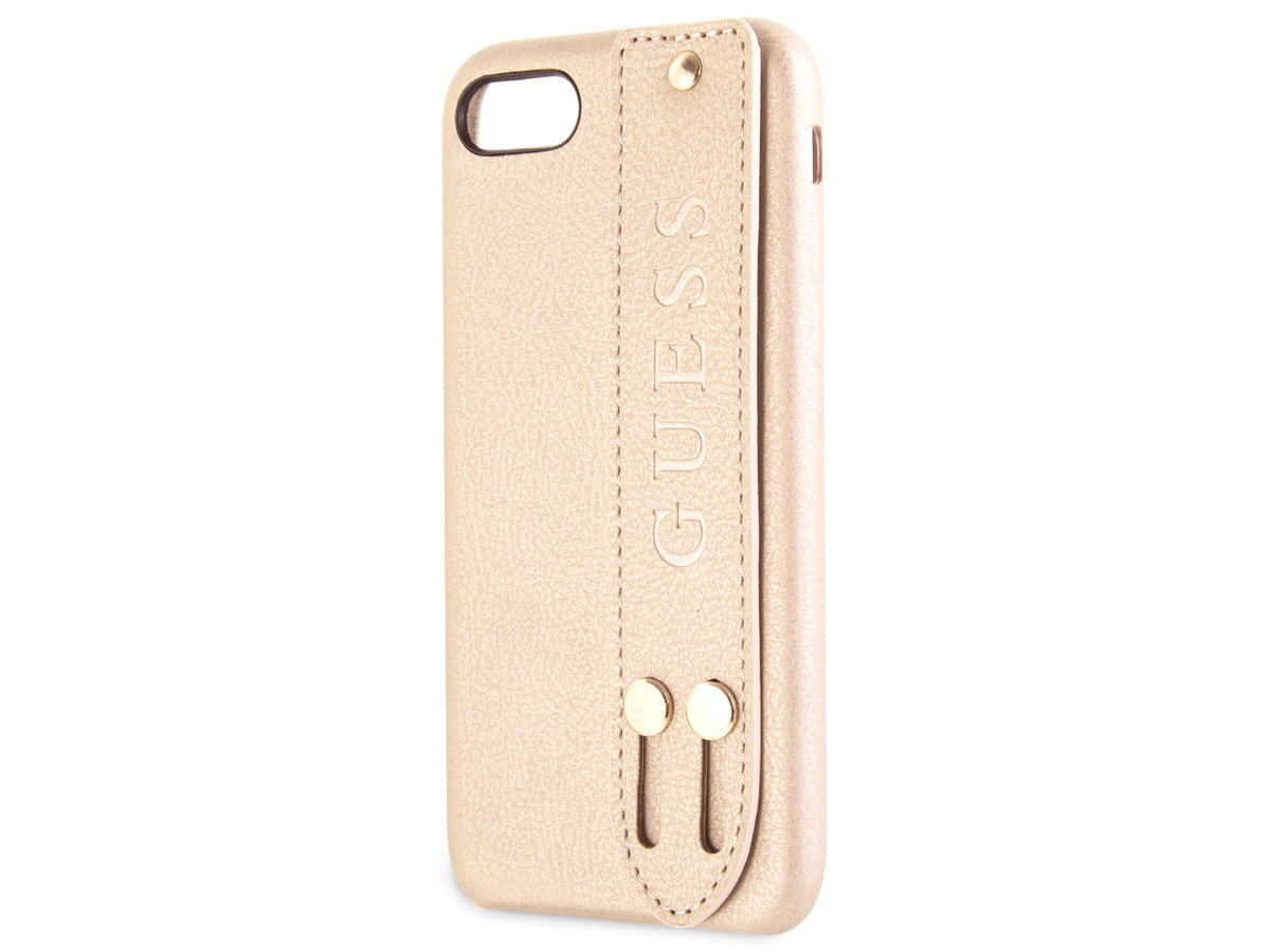 Guess Iridescent Strap Case Goud - iPhone SE / 8 / 7 / 6(s) hoesje