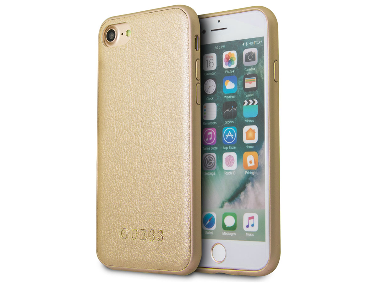 Guess Iridescent Case Goud - iPhone SE / 8 / 7 / 6(s) hoesje