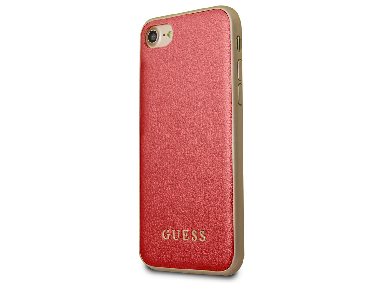 Guess Iridescent Case Rood - iPhone SE / 8 / 7 / 6(s) hoesje