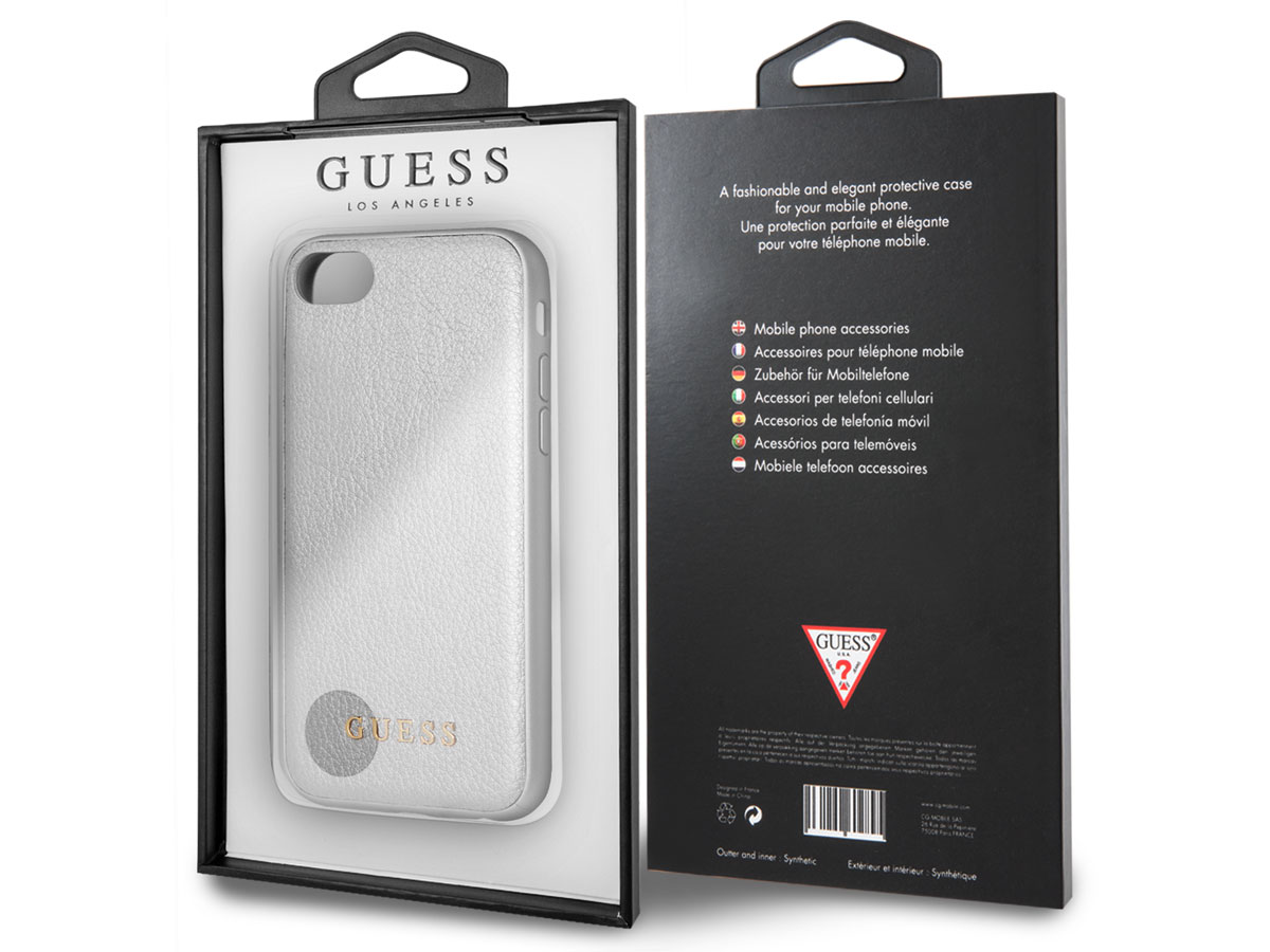 Guess Iridescent Case Zilver - iPhone SE / 8 / 7 / 6(s) hoesje