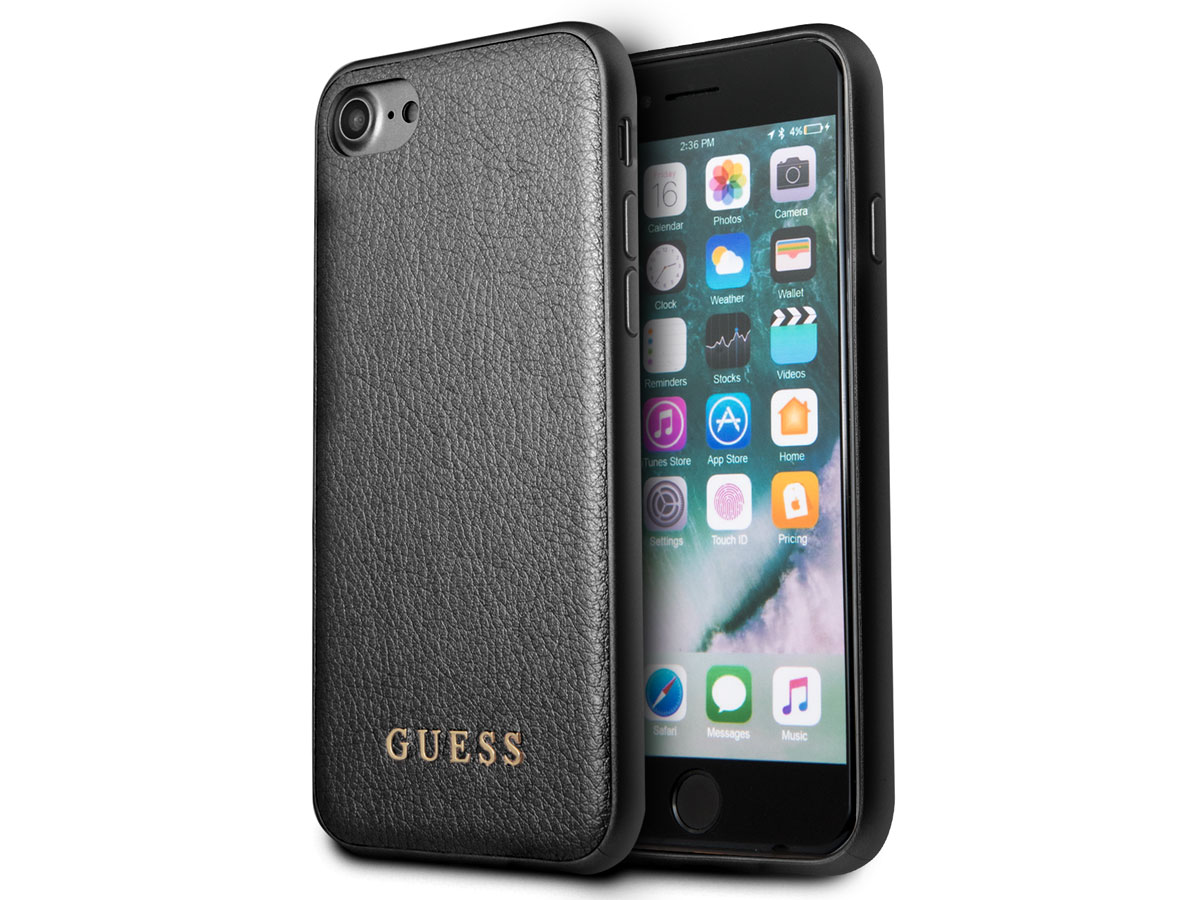 Guess Iridescent Case Zwart - iPhone SE / 8 / 7 / 6(s) hoesje