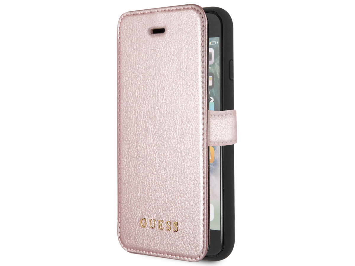 Guess Iridescent Bookcase Rosé | iPhone 8/7/6 hoesje