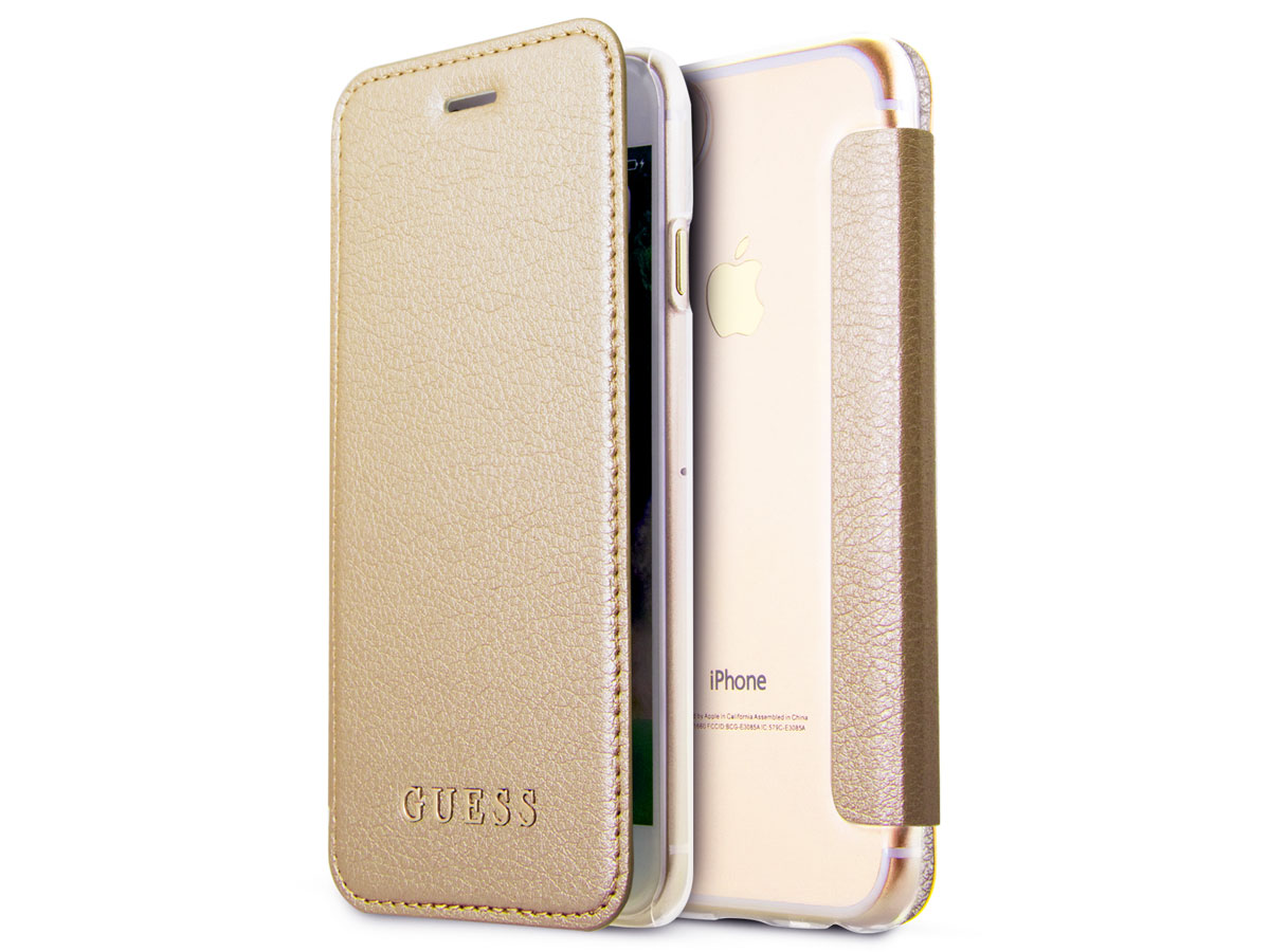 Guess Iridescent Clear Case Goud - iPhone SE / 8 / 7 / 6(s) hoesje