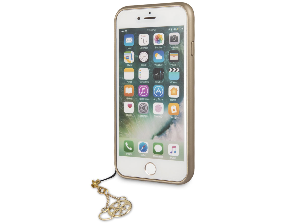 Guess Monogram Charm Case Grijs - iPhone SE / 8 / 7 / 6(s) hoesje