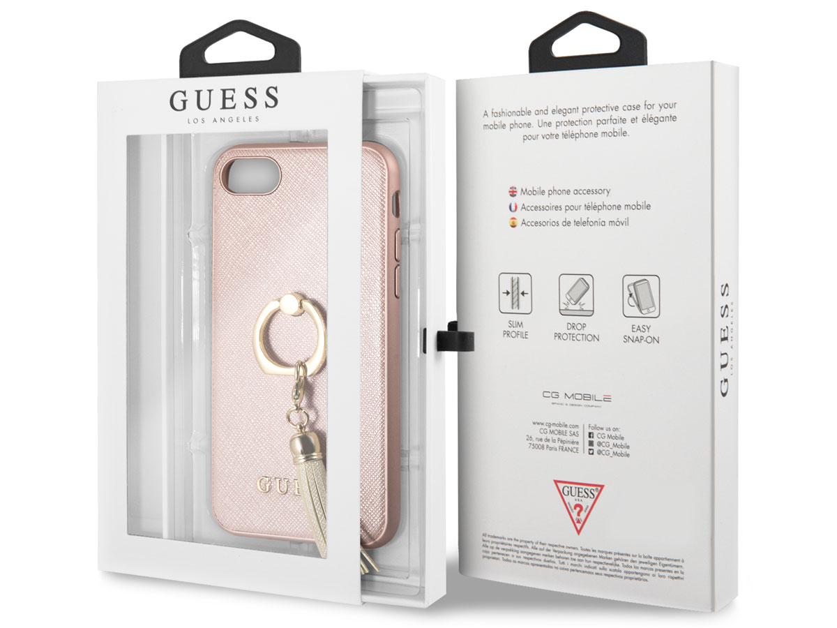 Guess Tassel iRing Case Rosé - iPhone SE / 8 / 7 / 6(s) hoesje