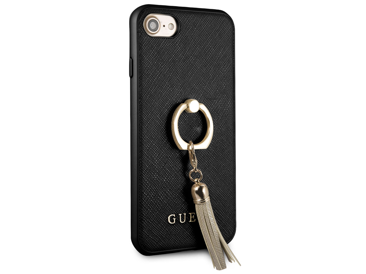 Guess Tassel iRing Case Zwart - iPhone SE / 8 / 7 / 6(s) hoesje