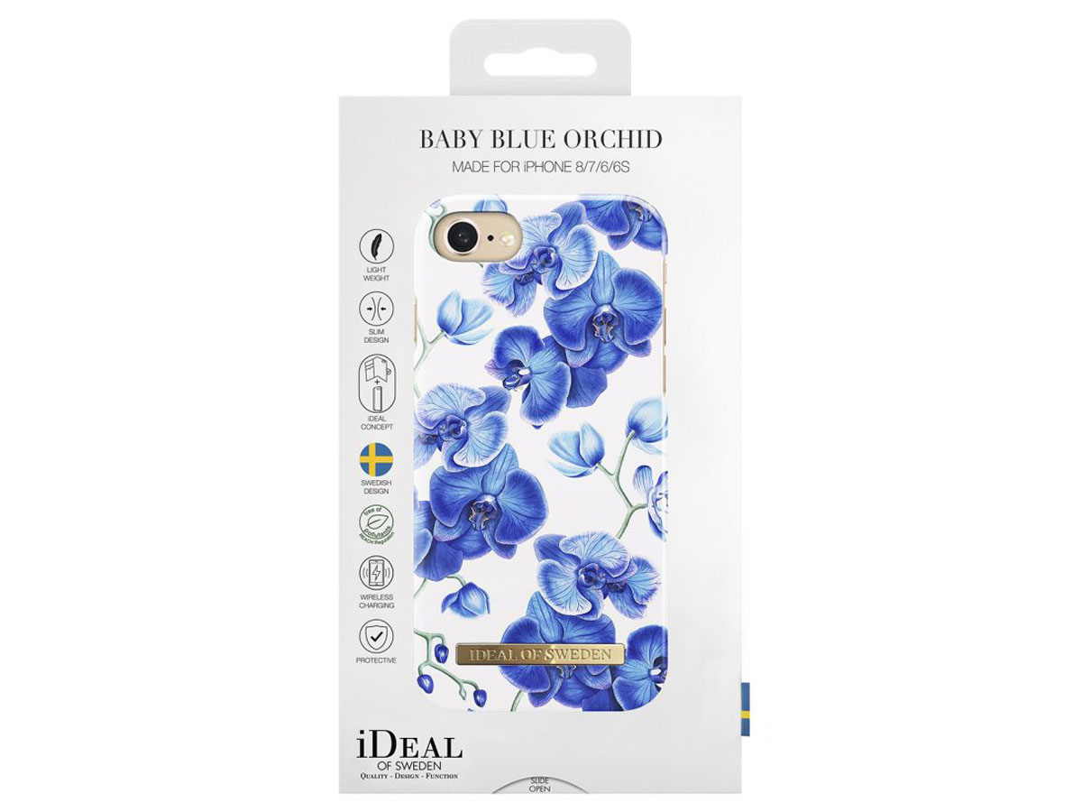 iDeal of Sweden Baby Blue Orchid - iPhone SE / 8 / 7 / 6(s) hoesje