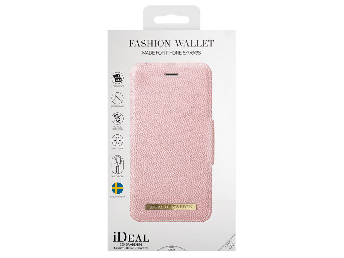 iDeal of Sweden Wallet Roze - iPhone SE / 8 / 7 / 6(s) hoesje
