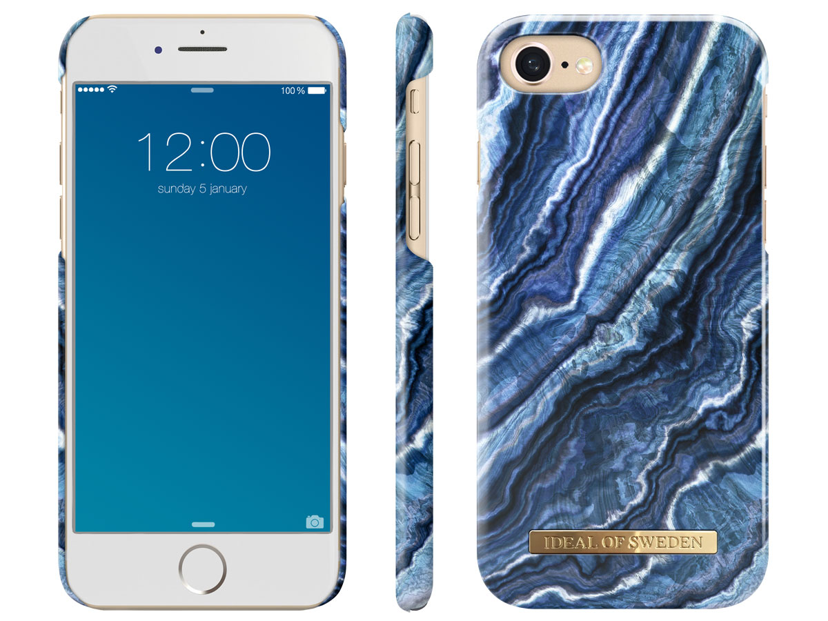 iDeal of Sweden Case Indigo Swirl - iPhone SE / 8 / 7 / 6(s) hoesje