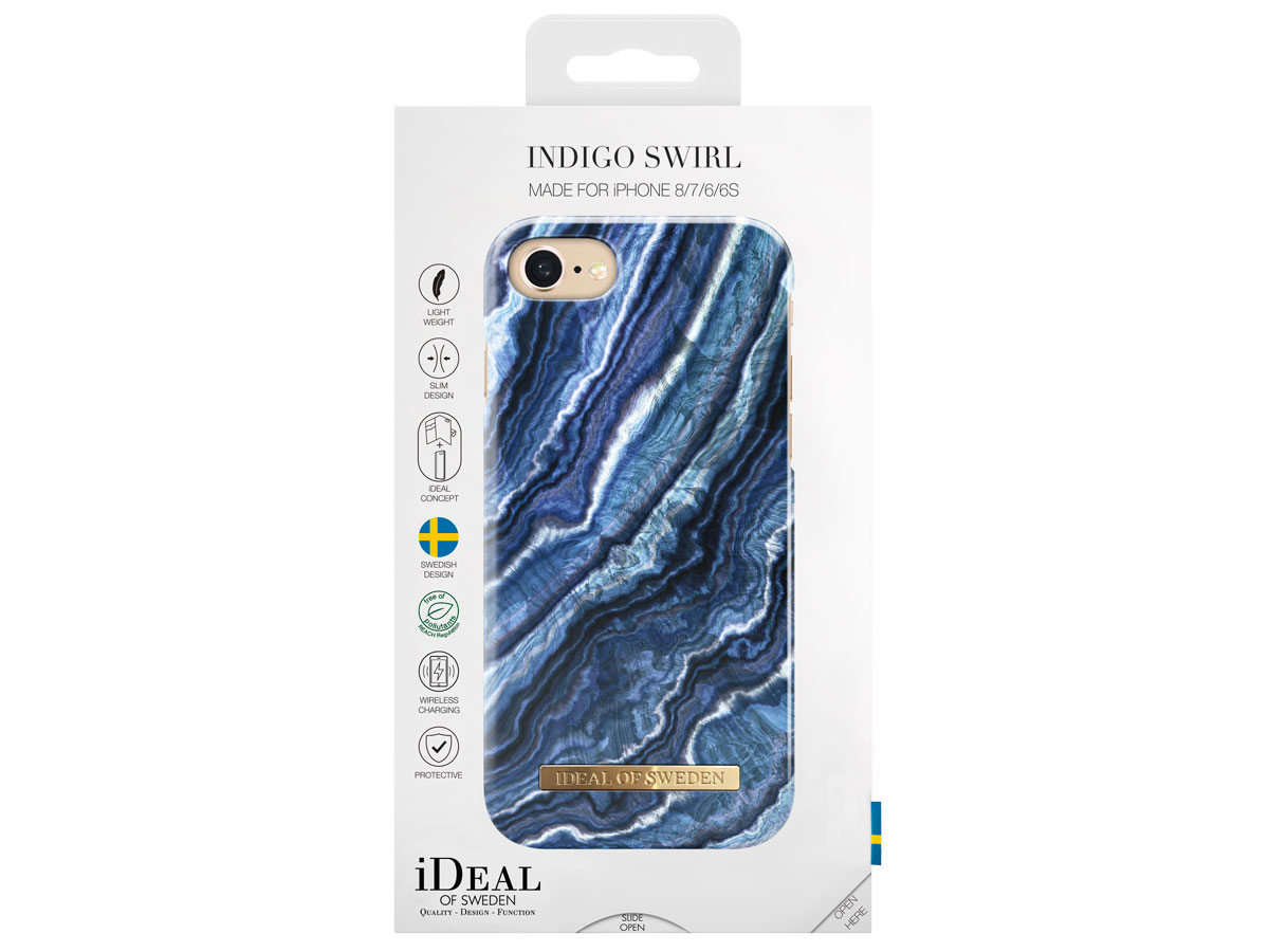 iDeal of Sweden Case Indigo Swirl - iPhone SE 2020 / 8 / 7 / 6(s) hoesje