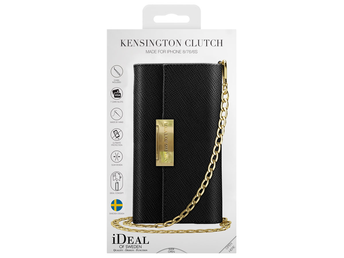 iDeal of Sweden Kensington Clutch Zwart - iPhone SE / 8 / 7 / 6(s) hoesje