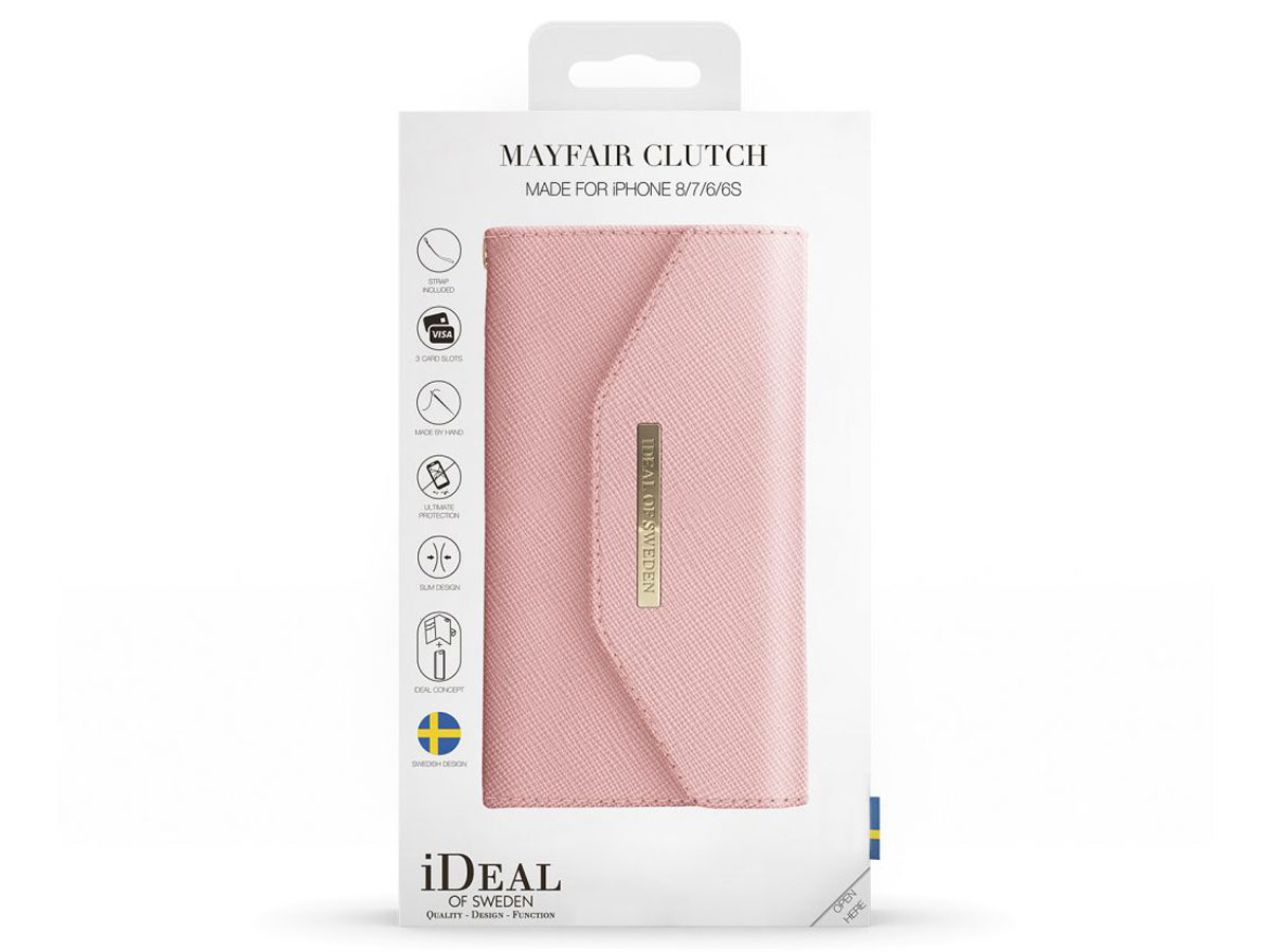 iDeal of Sweden Mayfair Clutch Roze voor iPhone SE 2020/8/7/6