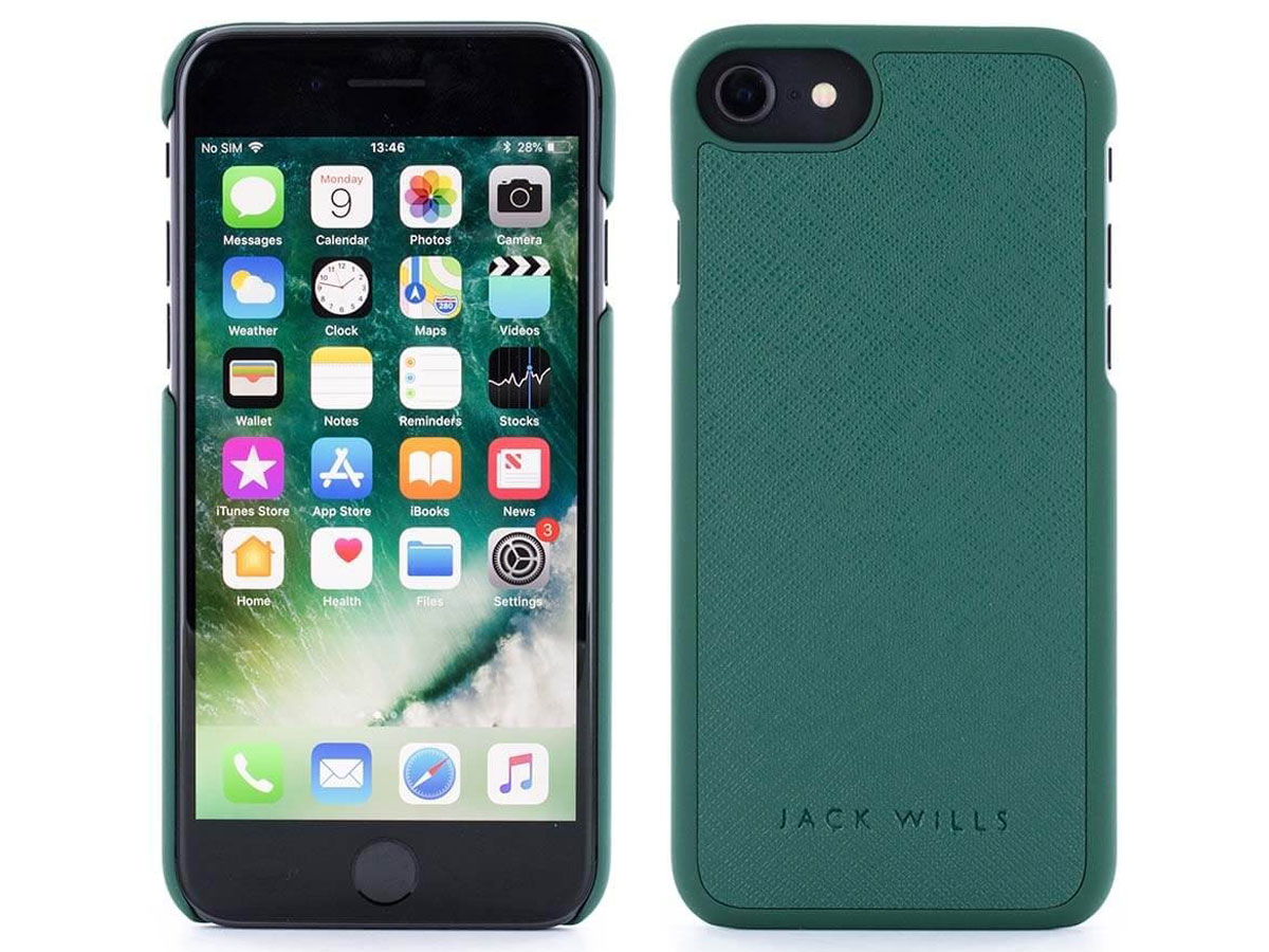 Jack Wills Saffiano Case Groen - iPhone SE / 8 / 7 / 6(s) hoesje