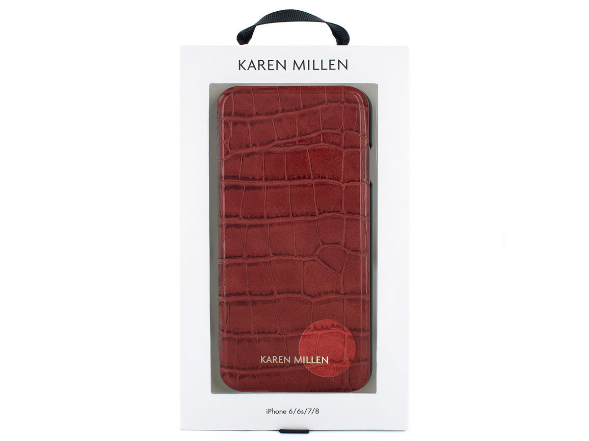 Karen Millen Folio Croco Rood - iPhone SE / 8 / 7 / 6(s) hoesje