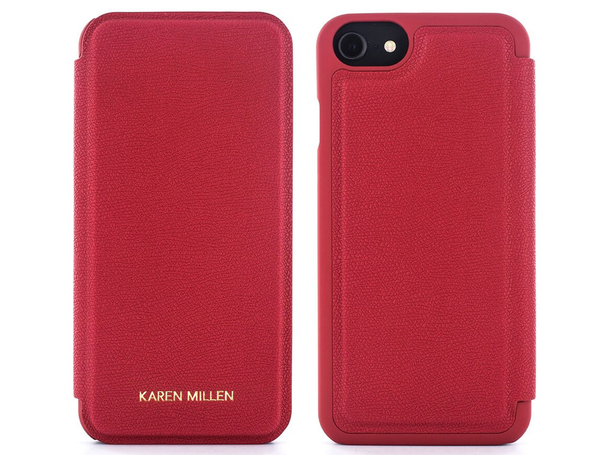 Karen Millen Folio Case Rood - iPhone SE / 8 / 7 / 6(s) hoesje