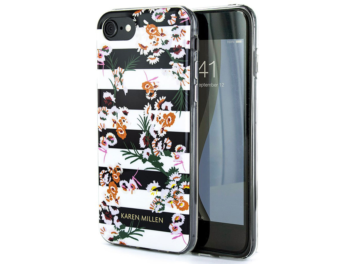 Karen Millen Striped Florals Case - iPhone SE / 8 / 7 / 6(s) hoesje