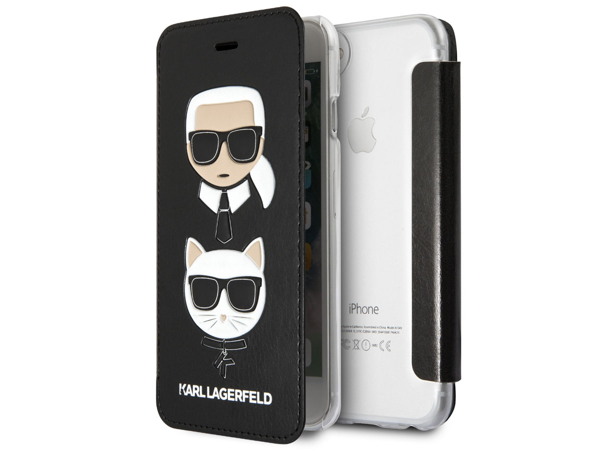 Karl Lagerfeld & Choupette Folio - iPhone SE / 8 / 7 / 6(s) hoesje