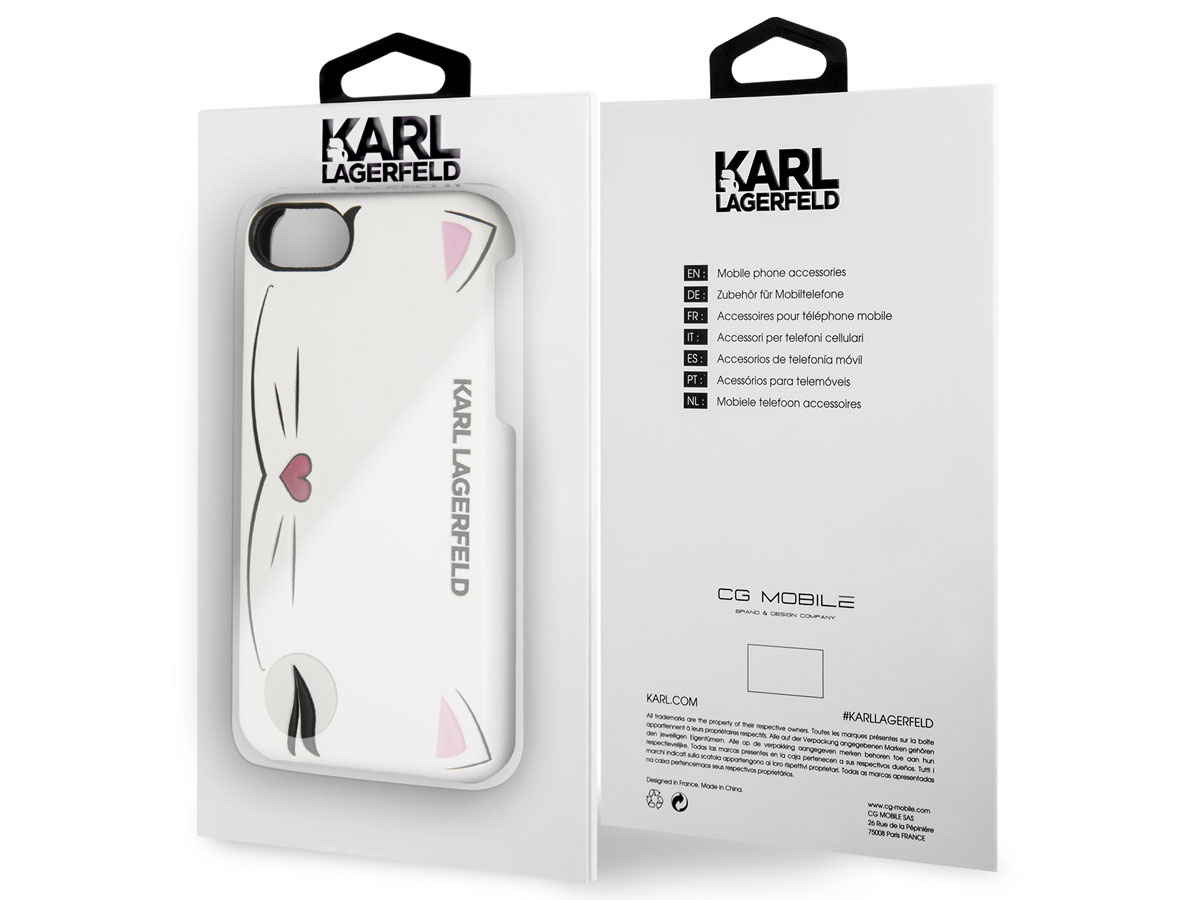 Karl Lagerfeld Choupette Wink - iPhone SE / 8 / 7 / 6(s) hoesje