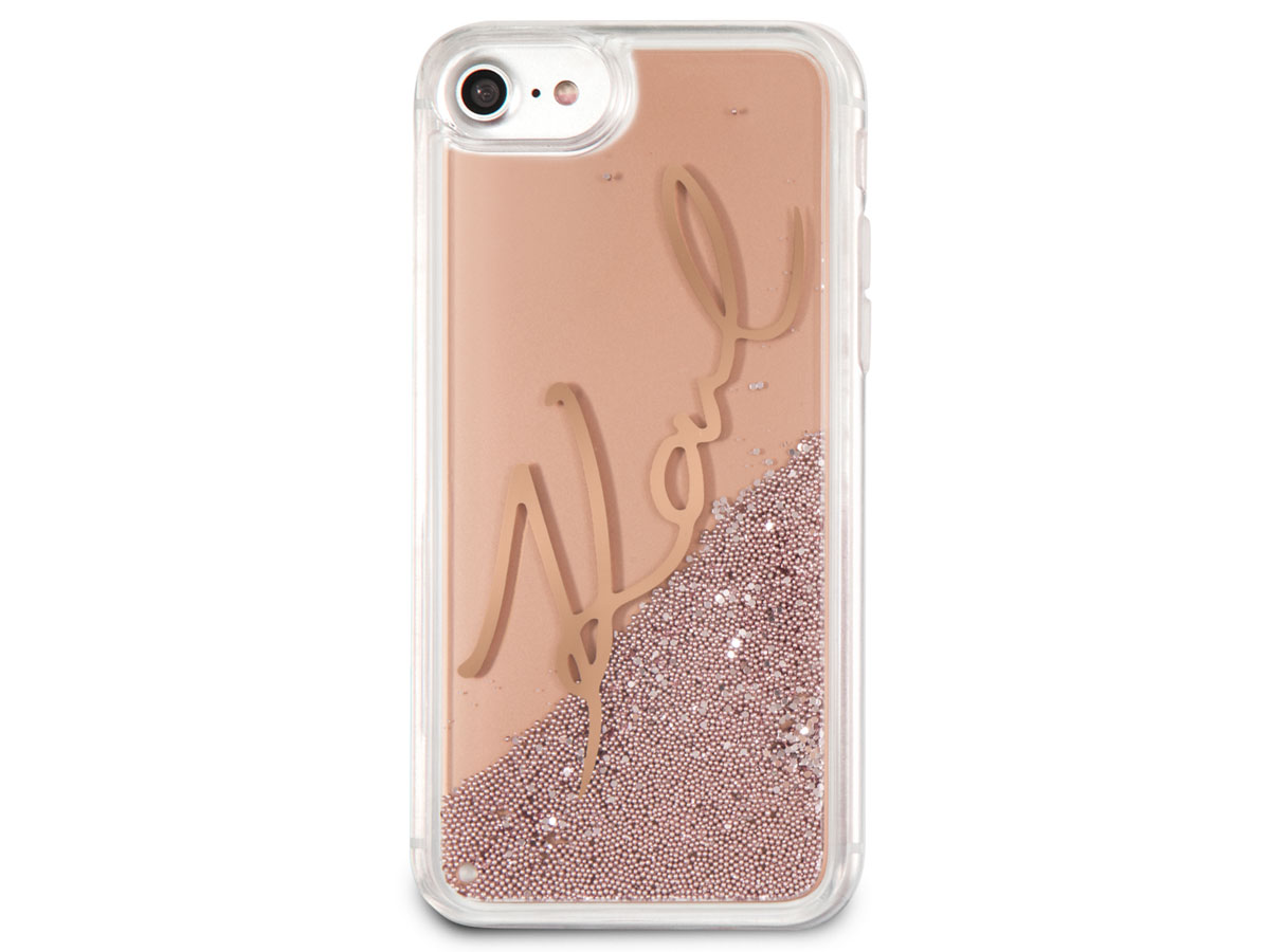 Karl Lagerfeld Signature Case Rosé - iPhone SE / 8 / 7 / 6(s) hoesje