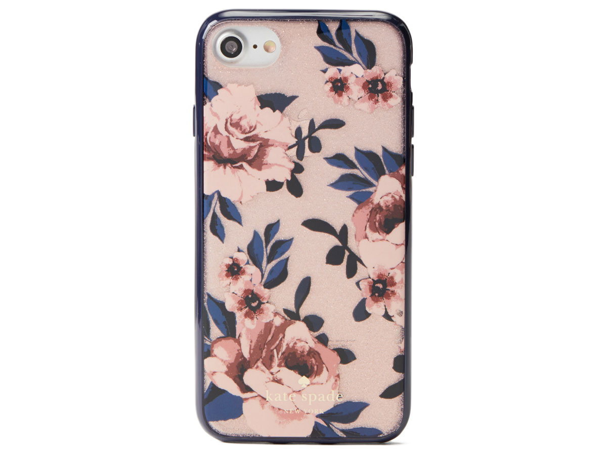 Kate Spade Glitter Prairie Rose - iPhone SE / 8 / 7 / 6(s) hoesje