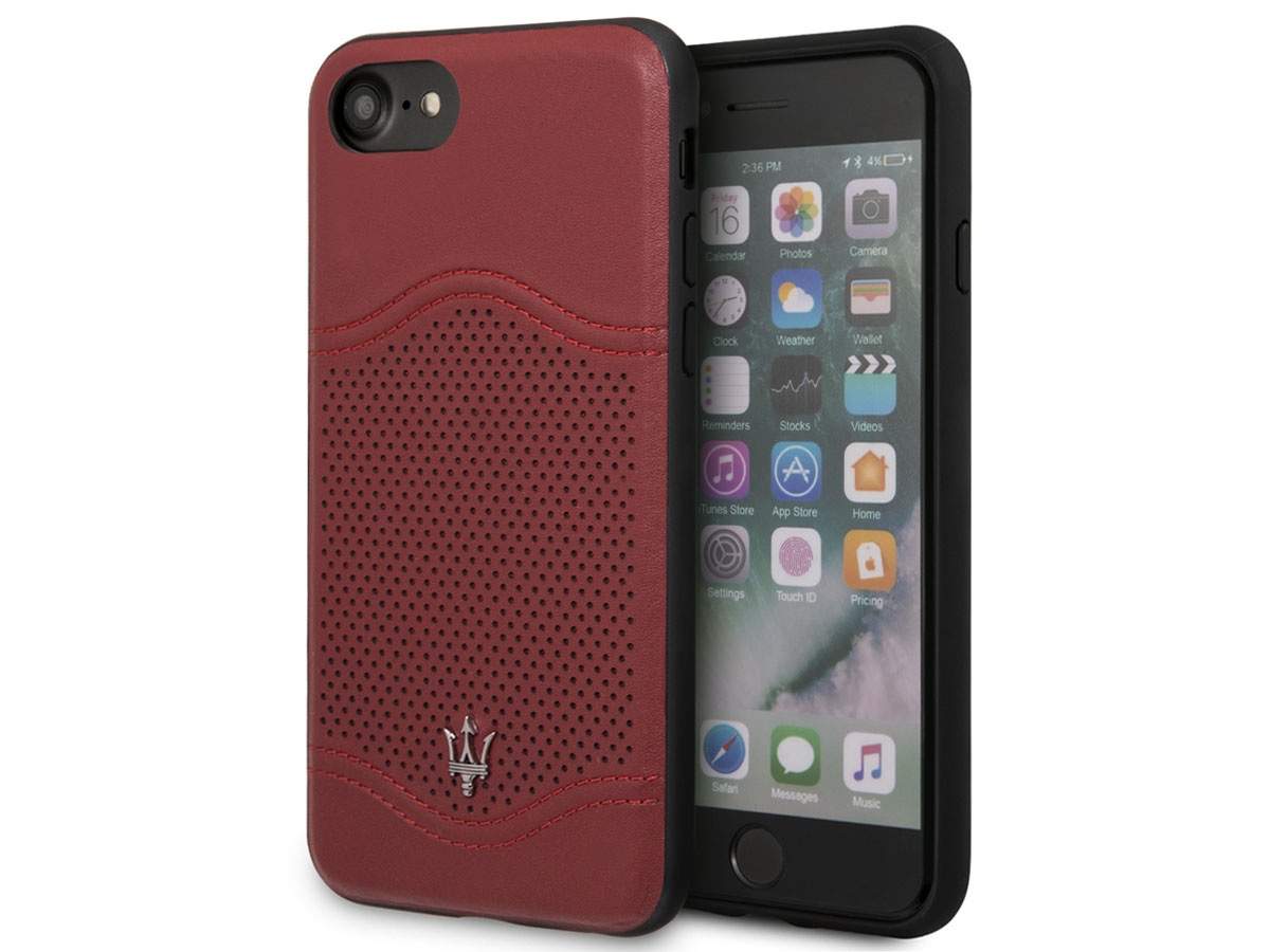 Maserati Leather Case - iPhone SE / 8 / 7 / 6(s) hoesje Leer