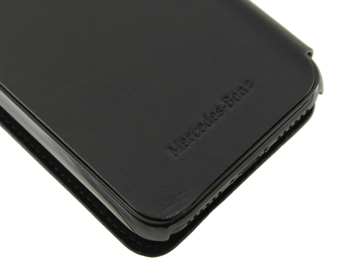 Mercedes Bookcase III Zwart Leer - iPhone SE / 8 / 7 / 6(s) hoesje
