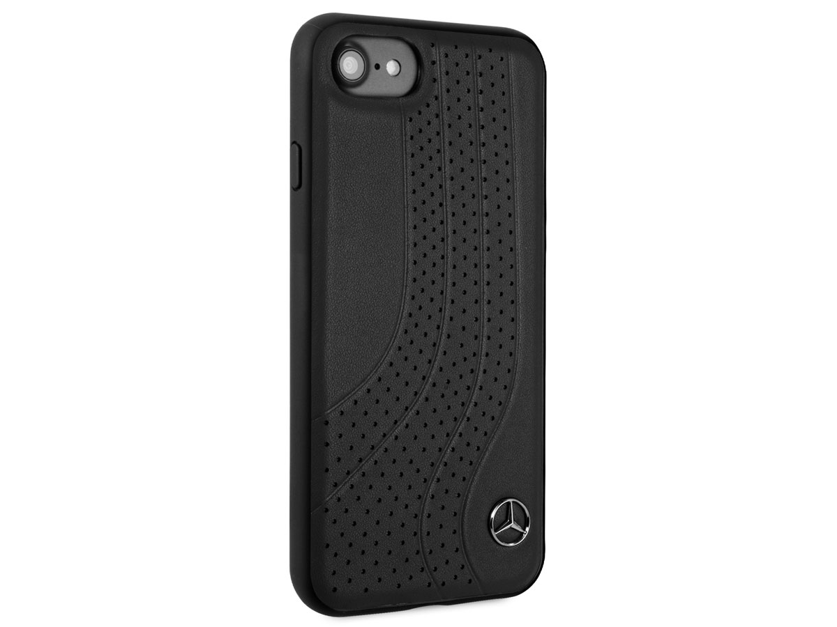 Mercedes-Benz Case Zwart Leer - iPhone SE / 8 / 7 / 6(s) hoesje