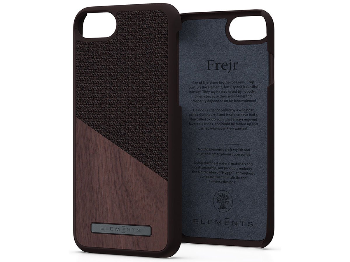 Nordic Elements Frejr Bruin - Houten iPhone SE / 8 / 7 / 6(s) hoesje