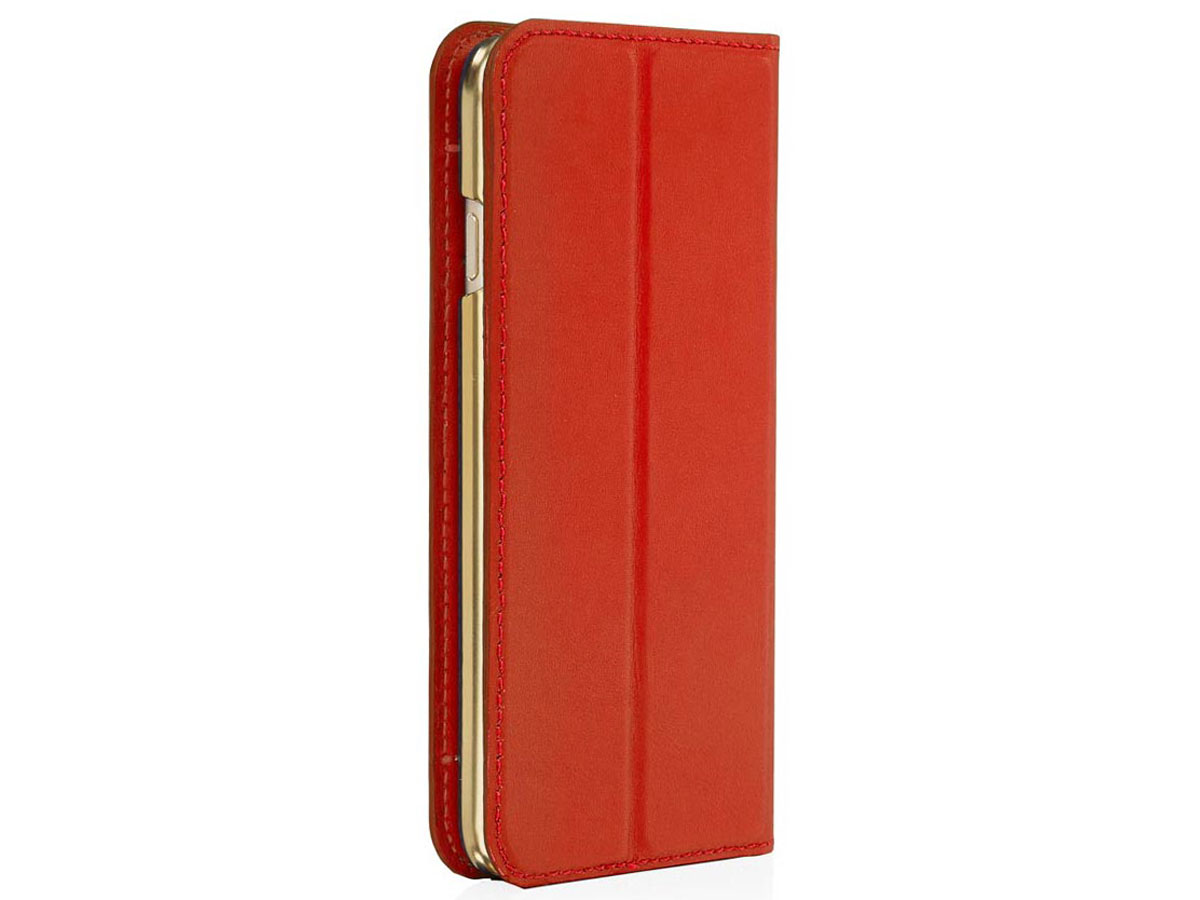 Pipetto Leather Magnetic Wallet Rood iPhone SE / 8 / 7 hoesje