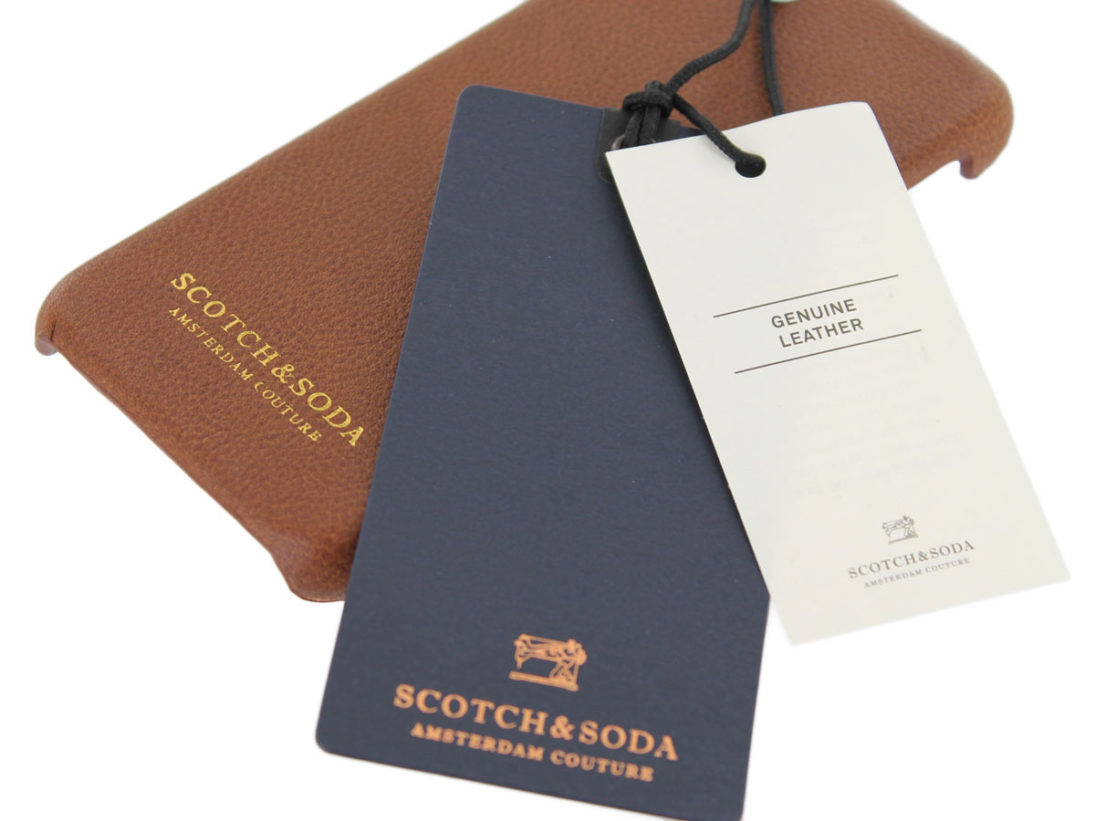 Scotch & Soda Leather Case Bruin - iPhone SE / 8 / 7 hoesje