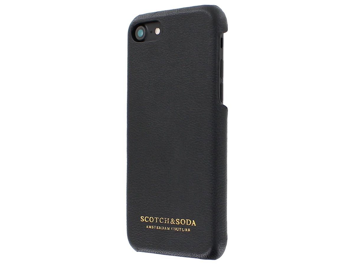 Scotch & Soda Leather Case Zwart - iPhone SE / 8 / 7 hoesje