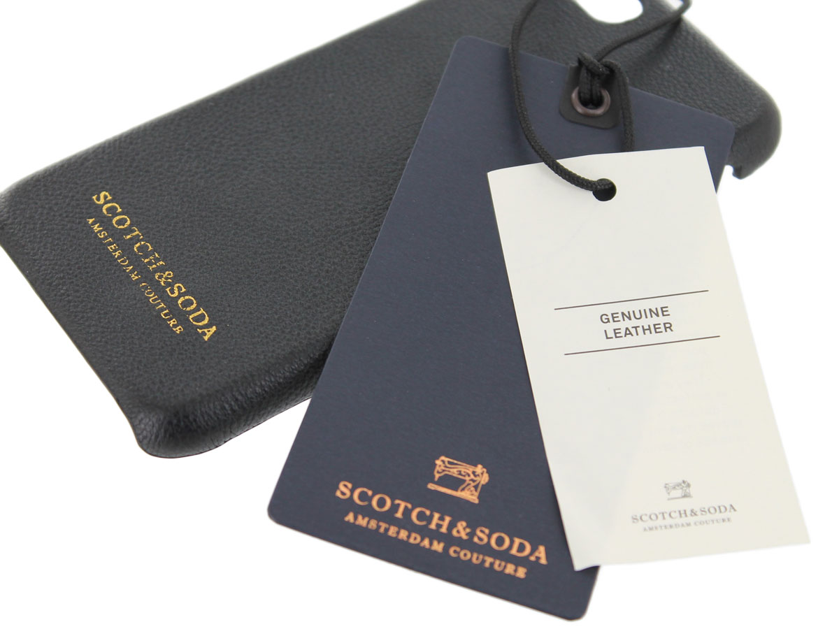 Scotch & Soda Leather Case Zwart - iPhone SE / 8 / 7 hoesje