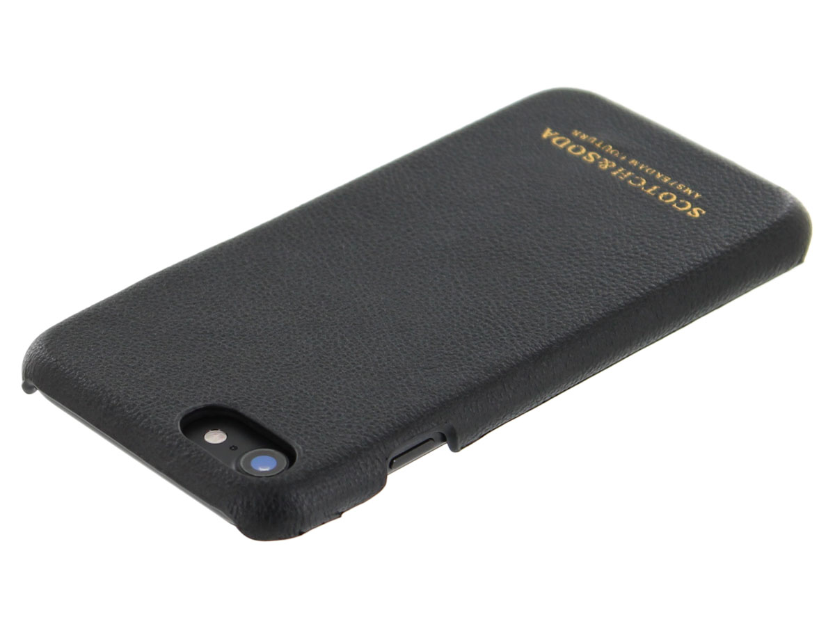 Scotch & Soda Leather Case Zwart - iPhone SE / 8 / 7 hoesje
