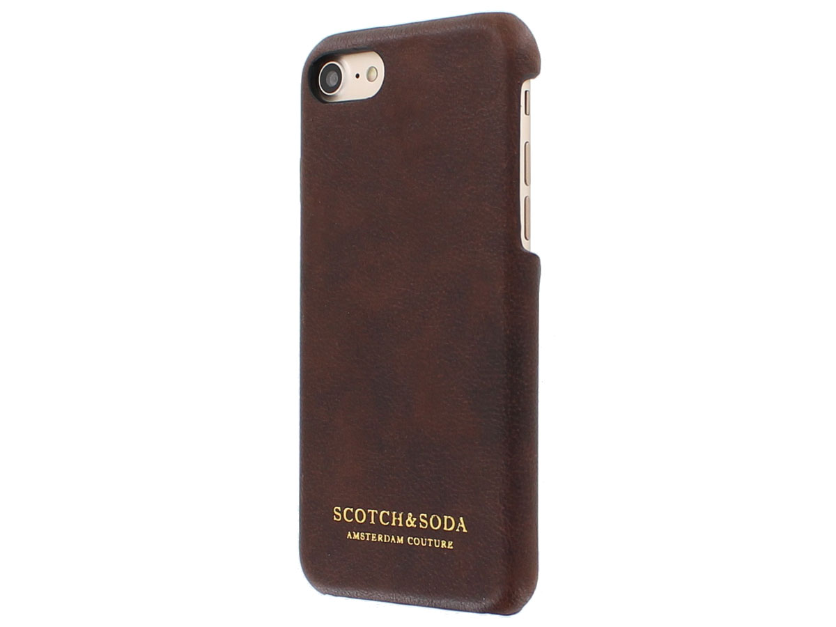 Scotch & Soda Leather Case Chestnut - iPhone SE / 8 / 7 hoesje