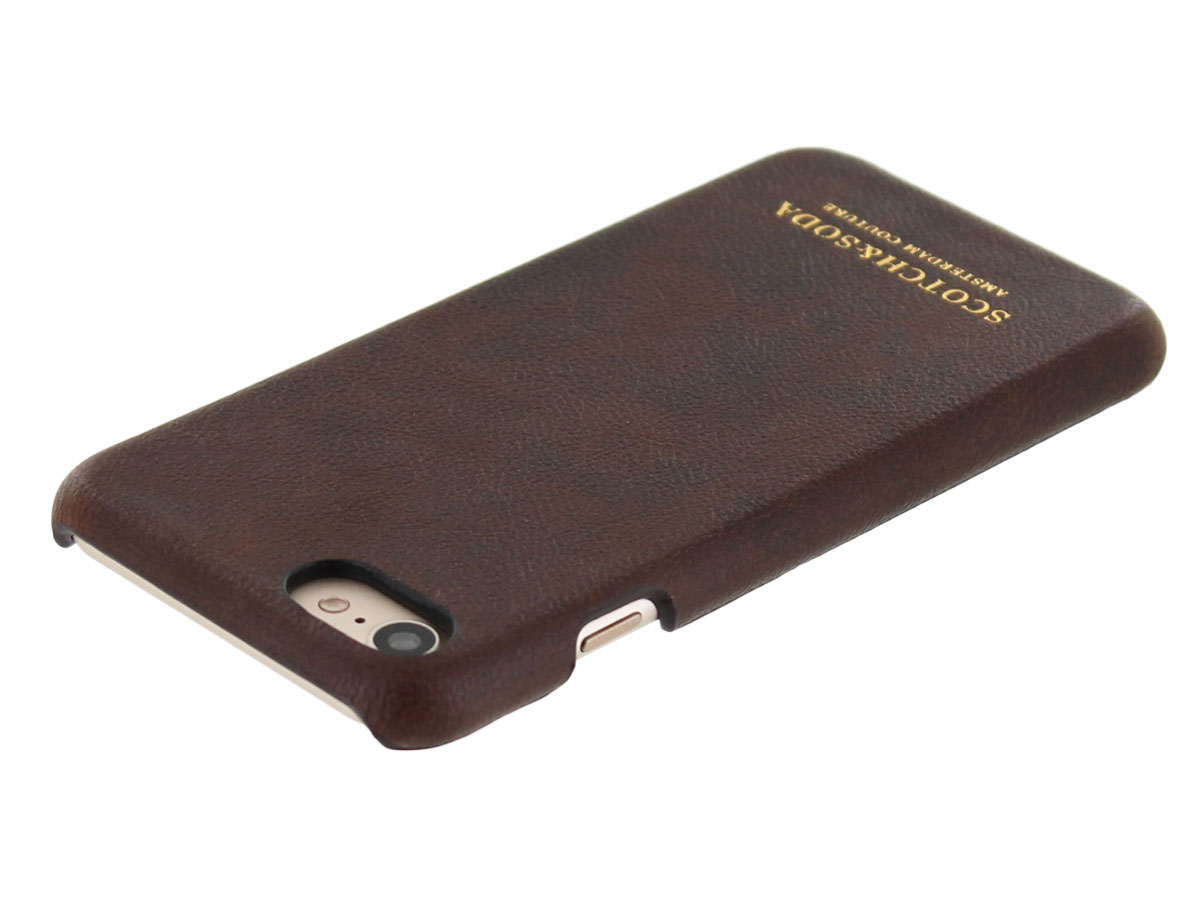 Scotch & Soda Leather Case Chestnut - iPhone SE / 8 / 7 hoesje