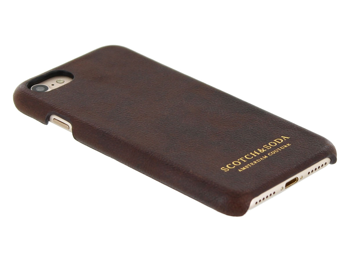 Scotch & Soda Leather Case Chestnut - iPhone SE / 8 / 7 hoesje