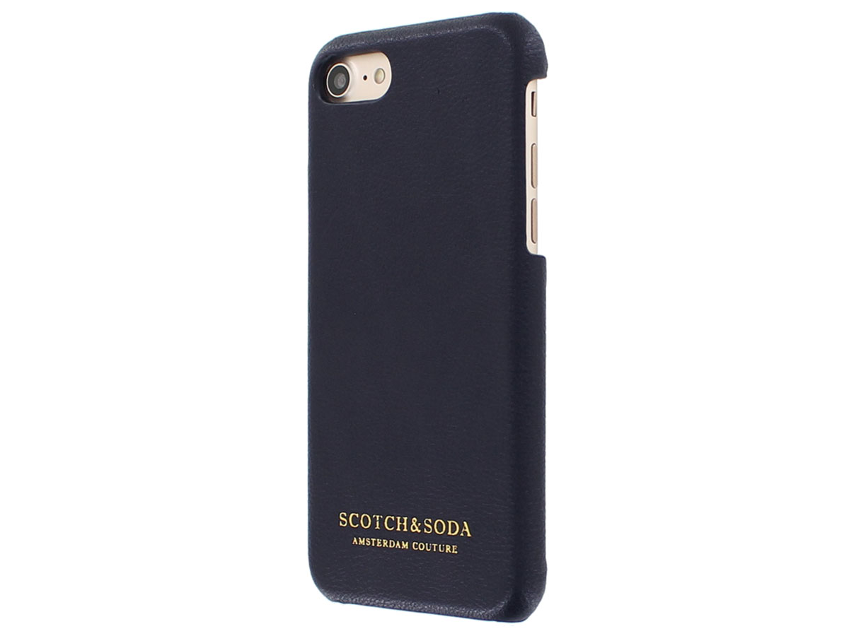 Scotch & Soda Leather Case Navy - iPhone SE / 8 / 7 hoesje