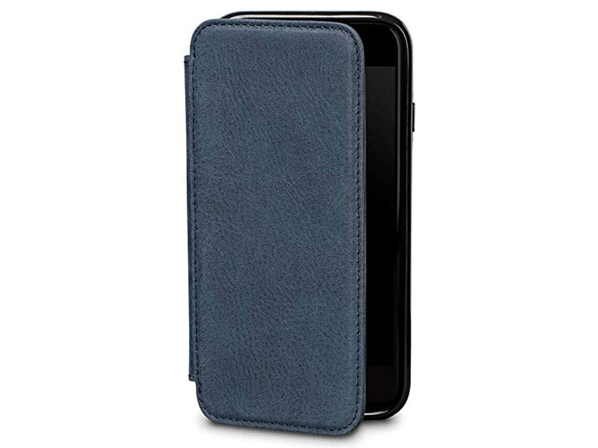 Sena Bence WalletBook Blauw Leer - iPhone SE / 8 / 7 hoesje