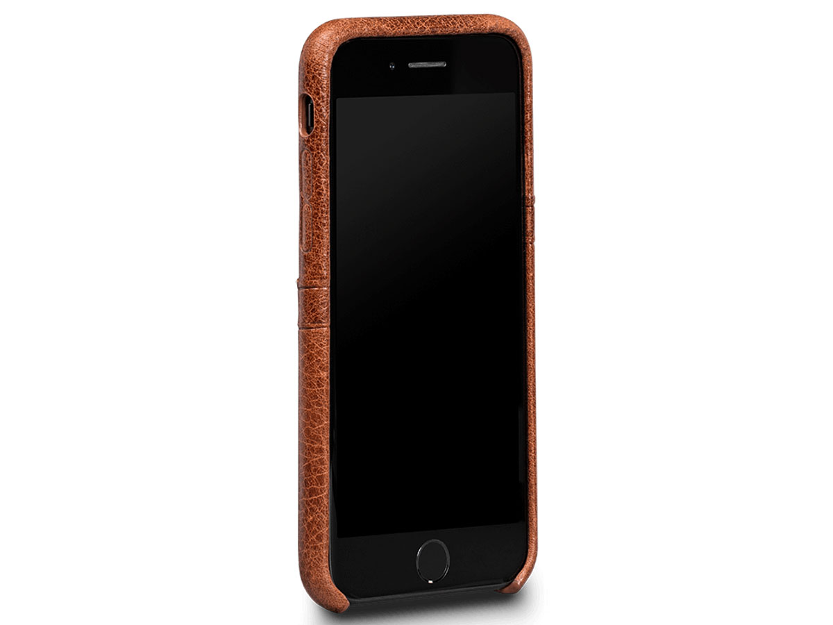 Sena SnapOn Wallet Cognac Leer - iPhone SE / 8 / 7 hoesje