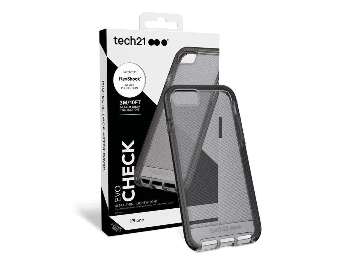 Tech21 Evo Check FlexShock Case BLK - iPhone SE / 8 / 7 hoesje