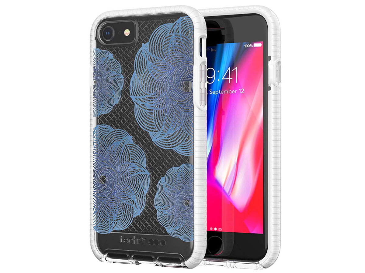 Tech21 Evo Check Evoke Case Blauw - iPhone SE / 8 / 7 hoesje