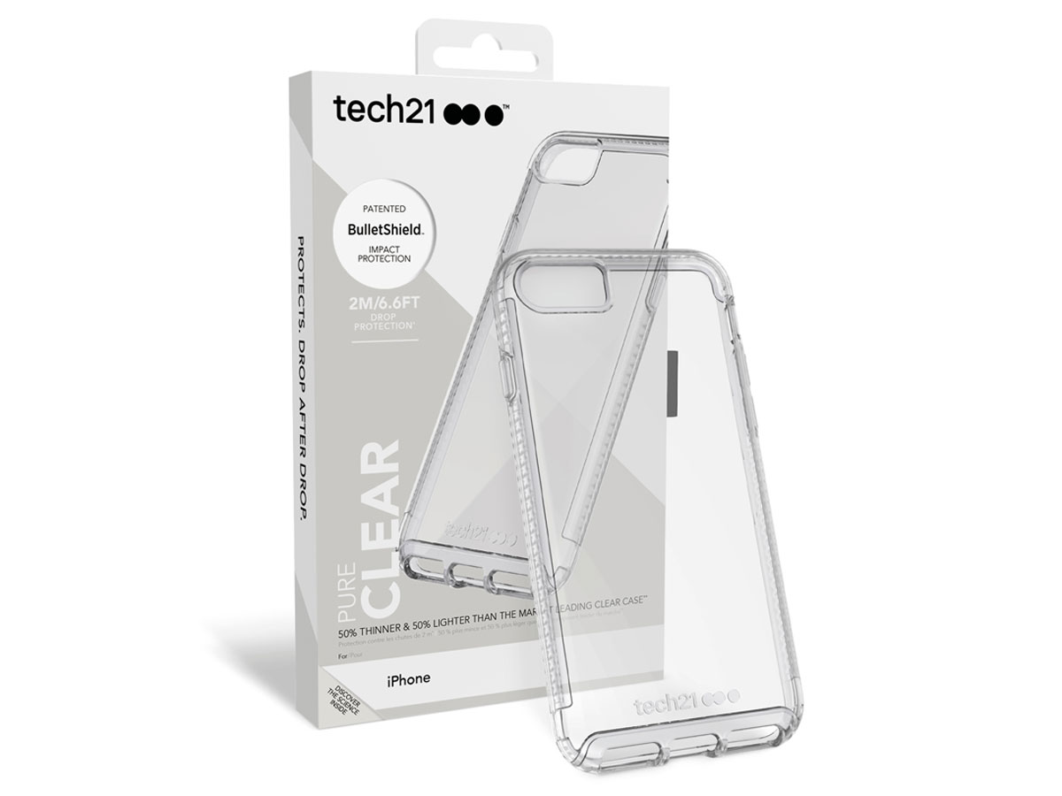 Tech21 Pure Clear BulletShield Case - iPhone SE / 8 / 7 hoesje