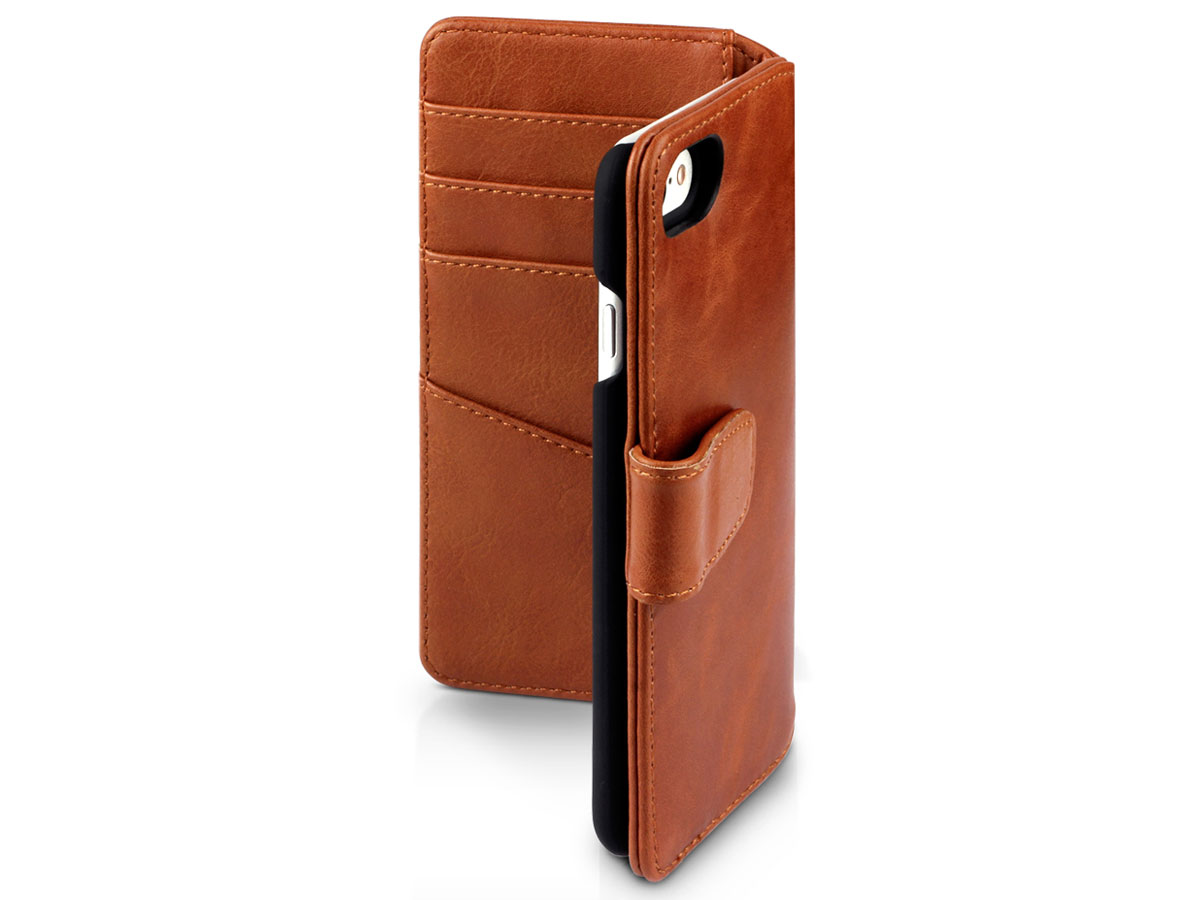 CaseBoutique Bookcase Cognac Leer - iPhone SE / 8 / 7 hoesje