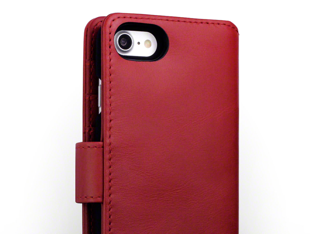 CaseBoutique Bookcase Rood Leer - iPhone SE / 8 / 7 hoesje