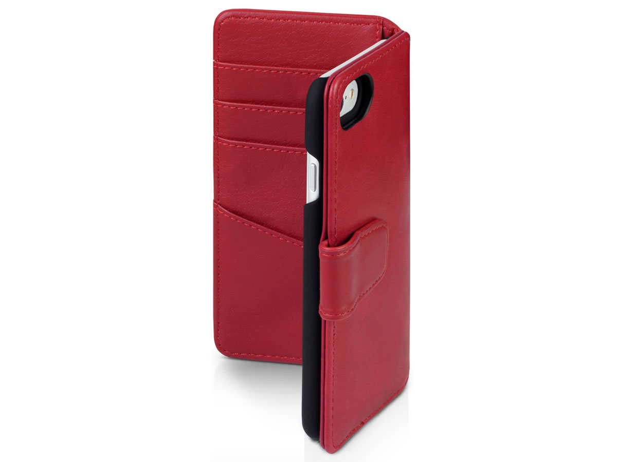CaseBoutique Bookcase Rood Leer - iPhone SE / 8 / 7 hoesje