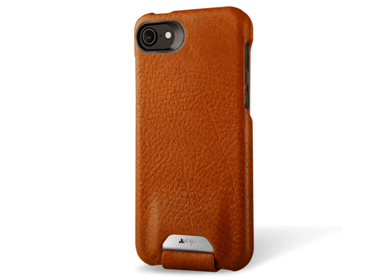Vaja Top Leather Flipcase Cognac - iPhone SE / 8 / 7 hoesje Leer