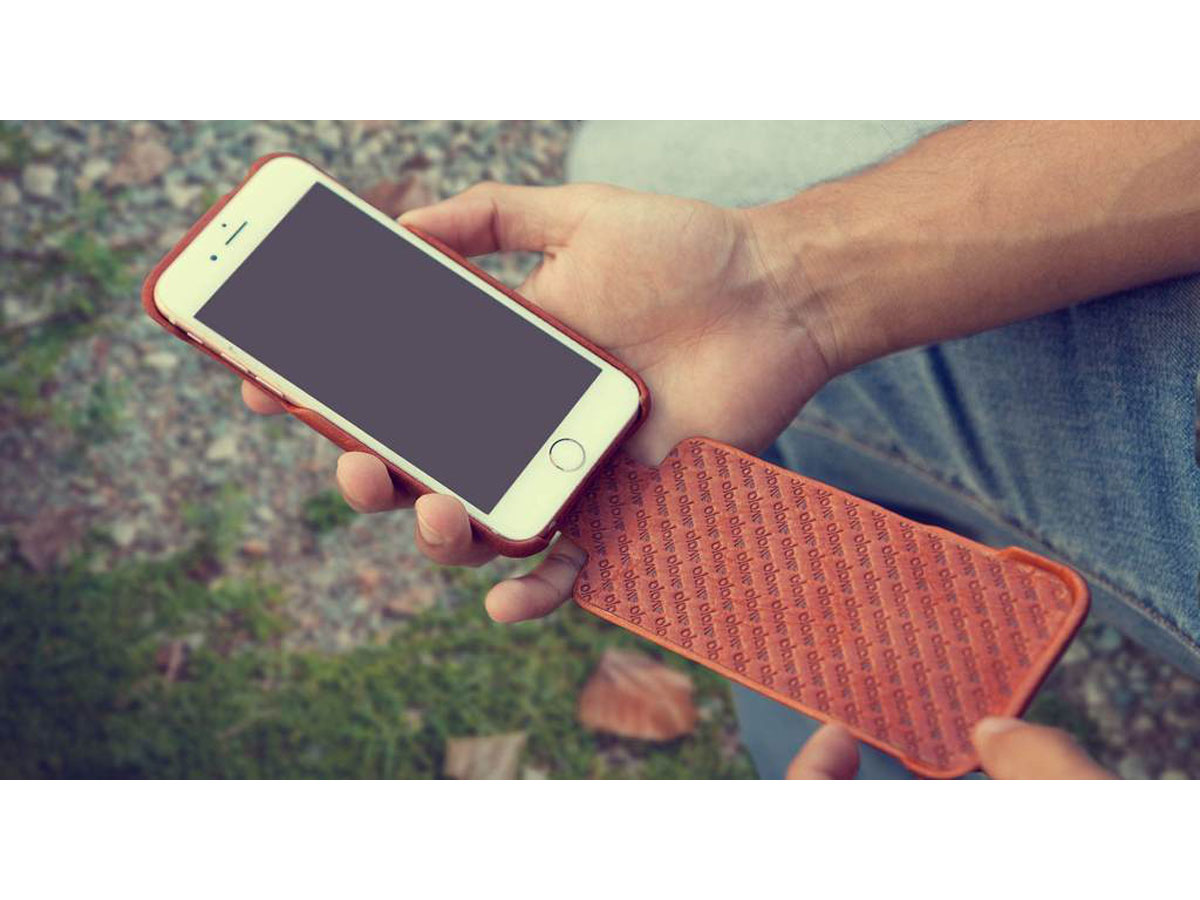 Vaja Top Leather Flipcase Cognac - iPhone SE / 8 / 7 hoesje Leer